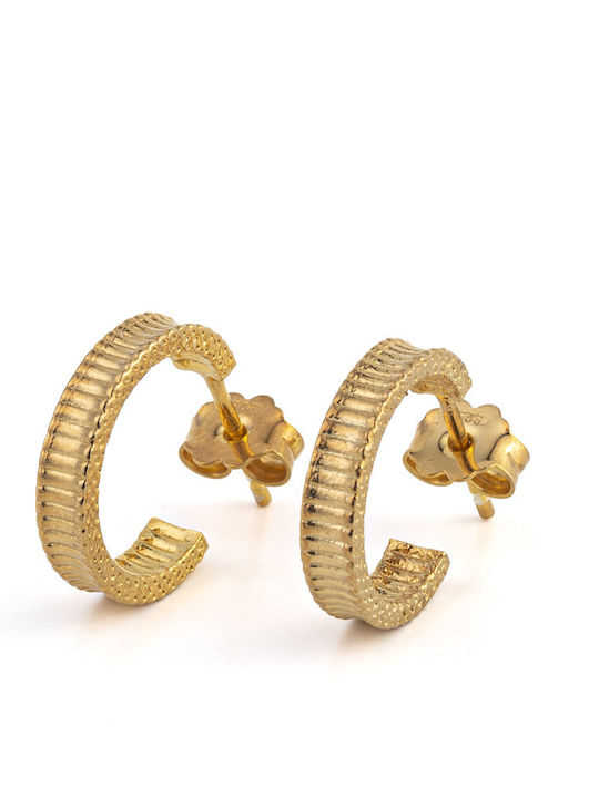 George Art Jewels Earrings Hoops made of Silver Gold Plated