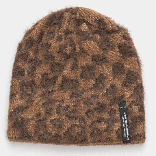 Beanie Unisex Beanie Knitted in Brown color