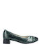 Pumps mit flachem Absatz Grün
