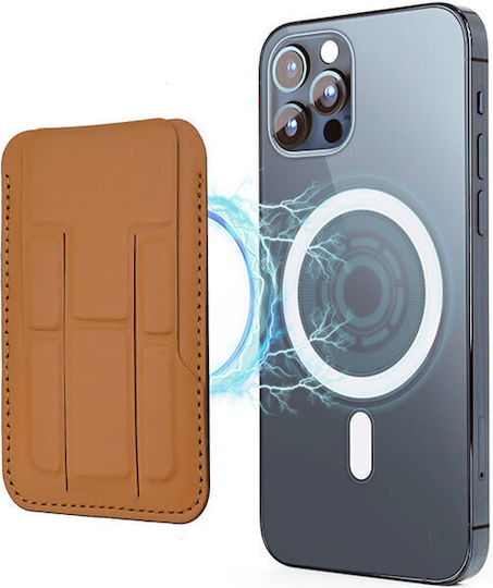 4Smarts MagSafe Suport Carduri Ultimag Ergofold Cognac
