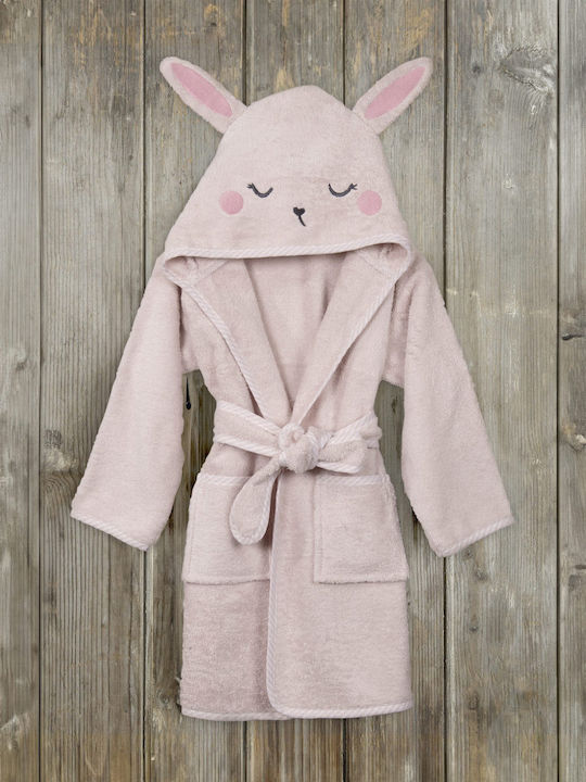 Nima Παιδικό Μπουρνούζι Ballet Bunny Ροζ με Κουκούλα