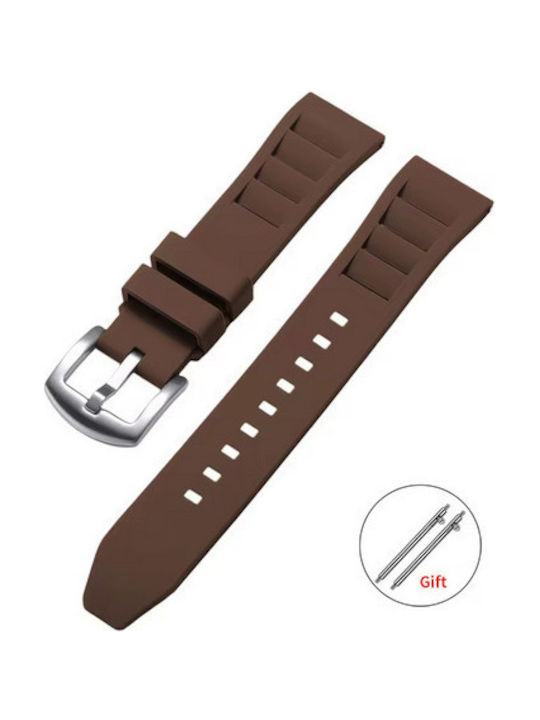 Rubber Strap Brown 22mm