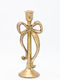 Estheti Candle Holder Polyresin Bow Gold 11.5x10x29cm 2 Pieces 600-46757