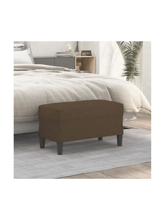 Fabric Upholstered Brown Bench Stool 70x35x41cm