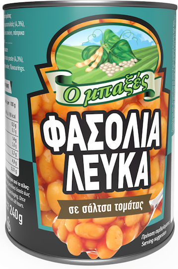 Ο Μπαξες Fasole Albă Sos Roșu 400gr Tip Englezesc *