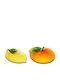 Dekorative Platten Glas Zitronen Orange 31x20x3cm