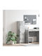 Wand-Kremlampe Wohnzimmer aus Spanplatte Grau Beton 31.5x32x124cm