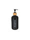Dispenser Γυαλ Shampoo Ματ Μαύρο 500ml/7.5x21.5cm