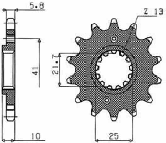 Esjot Γρανάζι Μπροστά για Yamaha XT
