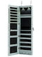 Costway Costway Schmuckkästchen mit Spiegel Blau 35.5x10x120cm