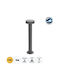GloboStar Φωτιστικό Κολωνάκι LED Εξωτερικού Χώρου 15W με Θερμό Λευκό Φως IP65 Γκρι