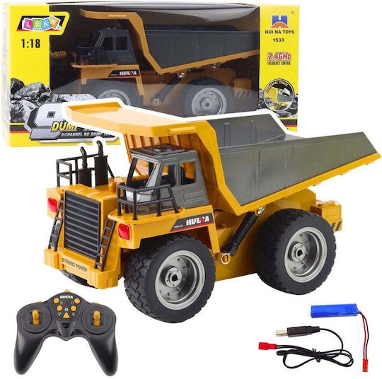 Lean Toys Remote Control Радиоуправляемо Камион Жълт
