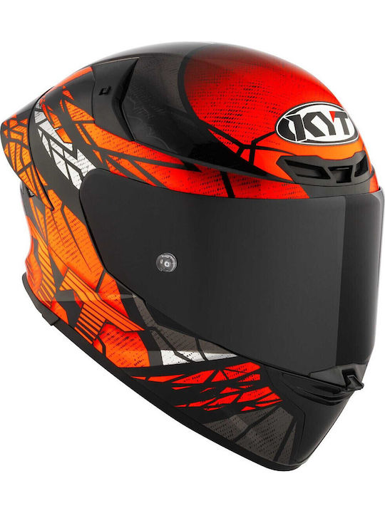 KYT TT-Revo Combustion Orange Каска За Мотор Fu...