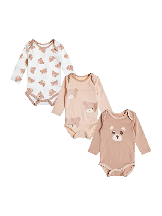 Tender Comforts Baby Bodysuit Set Long-Sleeved Multicolour 3pcs