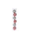 Clopoței Metalici Albi și Roz Model Brad 4 cm Set 6 83360