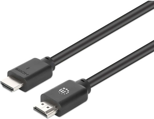 Manhattan HDMI 2.0 Premium High Speed 4K 60Hz HDR Cable HDMI male - HDMI male 5m Μαύρο
