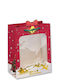Window Ribbon Christmas Bag for Gift Transparent 23x10x18cm.