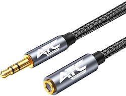 ATC 3.5mm Jack Cable 3.5mm Male - 3.5mm Female Black 5m With Gold Plated Terminals 02.008.0146 ATC 3.5mm Jack Cable 3.5mm Male - 3.5mm Female Black 5m With Gold Plated Terminals 02.008.0146