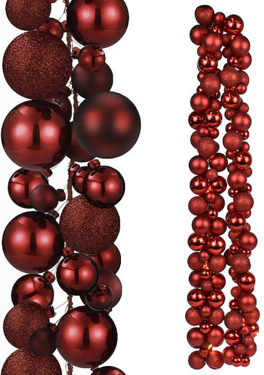 Bakaji Weihnachtsgirlande Beleuchtete Rote
