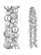 Bakaji Lighted Christmas Garland Silver 180x9.5cm 1pc