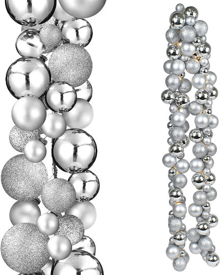 Bakaji Beleuchtete Weihnachtsgirlande Silber