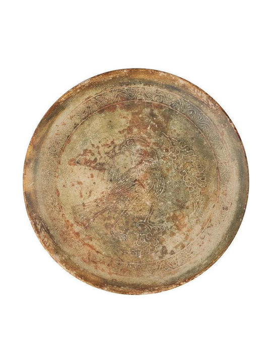 Kutahya Porselen Plate Shallow Beige with Diameter 25cm 6pcs