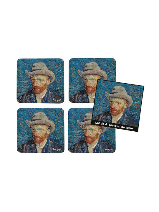 Комплект 4 Сервизи За Чаши Автопортрет Van Gogh 10x10 См Комплект 4 Сервизи За Чаши Автопортрет Van Gogh 10x10 См
