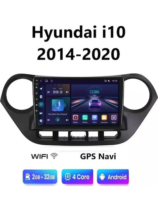 Car Audio System for Hyundai i10 2014-2020 (Bluetooth/USB/WiFi/GPS/Apple-Carplay/Android-Auto) with Touch Screen 9"