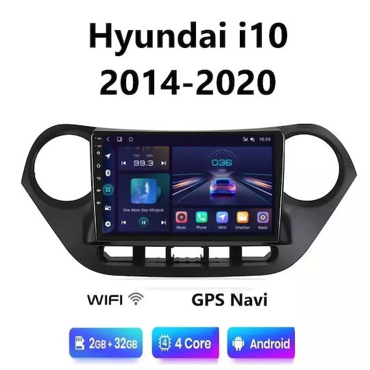 Ηχοσύστημα Αυτοκινήτου για Hyundai i10 2014-2020 (Bluetooth/USB/WiFi/GPS/Apple-Carplay/Android-Auto) με Οθόνη Αφής 9"