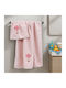Lino Home Σετ Βρεφικές Πετσέτες 2τμχ Pink Βάρους 450gr/m²