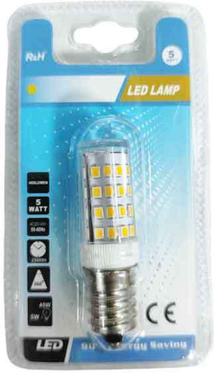 LED Bulb 5W 115mm for Socket E14 Yellow 400lm