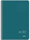 Logigraf Spiral Caiet Cu dungi B5 90 de Foi 3 de Subiecte Solid Wirelock Verde 1buc
