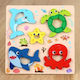 Holz Kinder Steckpuzzle Blue Toys