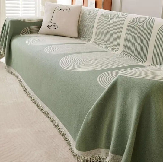 ForHome Ριχτάρι Πολυθρόνας Chenille 180x180εκ. Πράσινο