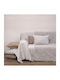 Anna Riska Ριχτάρι Πολυθρόνας Chenille 180x180εκ. Ivory