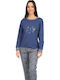 Lydia Creations Winter Women's Pyjama Set Blue