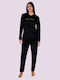 Mihra Winter Women's Pyjama Set Black