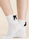 Noidinotte Damen Gemusterte Socken White 1Pack