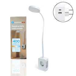Led Wall Emergency Light Socket 400lm 4.5w 220v 3000k 4000k 6000k Built-in Usb-a 2.1a Type-c 2.1a Socket Aigostar