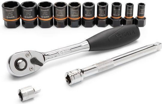Sata Καστάνια με Καρυδάκια 1\4" & 3\8" 13τμχ
