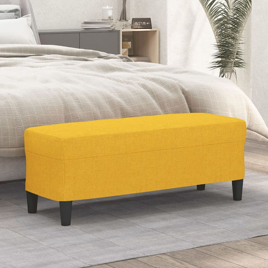 Taburet Tapițat cu Țesătură Galben Deschis 100x35x41cm