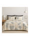 Saray Home Duvet Cover Set Queen with 2 Pillowcases 220x240 Linthia Gray