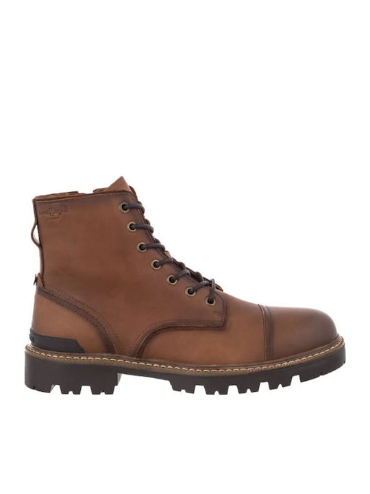 Pepe Jeans Leather Brown Men's Boots