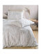 Rythmos Palm Set Coverlet Single Cotton Beige 160x240cm 2pcs