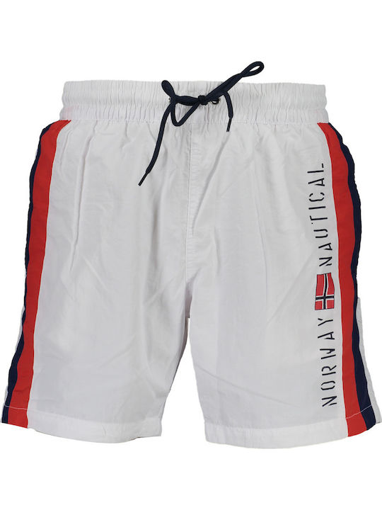 Men's Swimwear Shorts White with Patterns