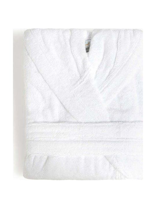 Αιγαίον Νua Cotton Μπουρνούζι με Κουκούλα White 320gr/m²