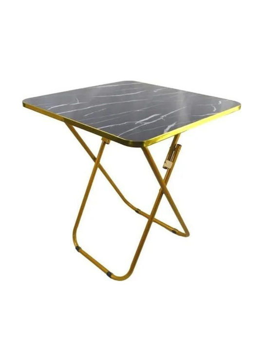 Metal Masa Catering pentru spații exterioare mici Pliabil Negru 60x60x70buc