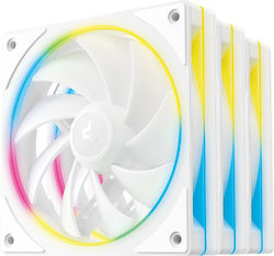 Deepcool Ventilator Pentru Carcasă FL12 SE WH 3IN1 120mm (1900rpm / 50.74cfm) cu Iluminare ARGB și Conexiune 4-Pin PWM 3 Bucăți Albe