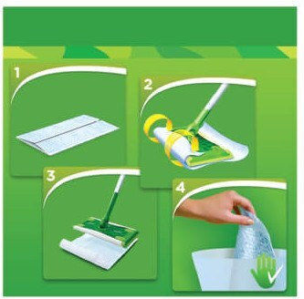 Swiffer Σκουπα + Πανακια 8τεμ + Υγρα Πανακια 3τεμ 1-60632