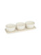 Atmosphera Serving Bowl Round Ceramic White with Diameter 30cm 3pcs